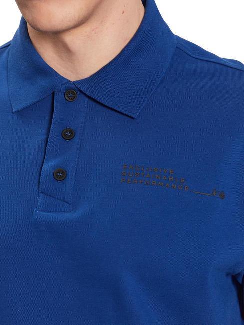 MASERATI Kurzärmliges Poloshirt aus Stretch-Baumwolle Elektrisches Blau - Herren-Polo-Shirts/Herren-Polo-Shirt/Herrenpoloshirt/Herrenpoloshirts
