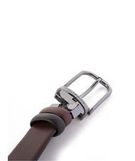 PIQUADRO BLACK SQUARE Wendegürtel aus Leder dunkelbrauner Kopf - Gürtel - 3