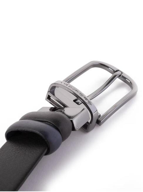 BLACK SQUARE Wendegürtel aus Leder Schwarz Blau - Gürtel