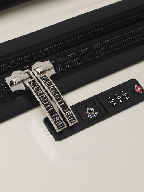 1881 Mittelgroßer erweiterbarer Trolley Beige - Harte Trolleys