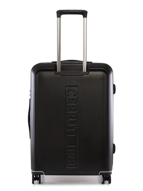 1881 Mittelgroßer erweiterbarer Trolley Schwarz - Harte Trolleys