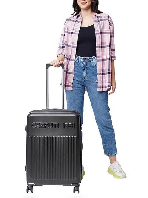 1881 Mittelgroßer erweiterbarer Trolley Grau - Harte Trolleys