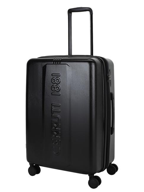 1881 Mittelgroßer erweiterbarer Trolley Schwarz - Harte Trolleys