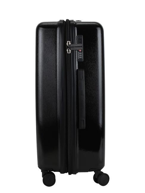 1881 Mittelgroßer erweiterbarer Trolley Schwarz - Harte Trolleys