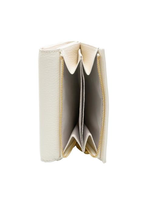 KATTIE Mittelgro&szlig;e Geldb&ouml;rse aus genarbtem Leder Kokosmilch - Brieftaschen Damen