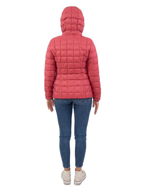 SCIRE NY DOUBLE Doppelseitige Daunenjacke mit Kapuze Cordovan-Leder - Tabasco - Daunenjacken für Damen