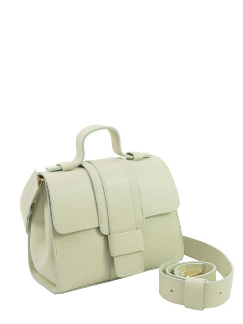 SABRINA Dollar-Umhängetasche aus Leder arktisches Blaugrün - Damentaschen