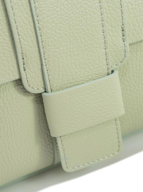 SABRINA Dollar-Umhängetasche aus Leder arktisches Blaugrün - Damentaschen