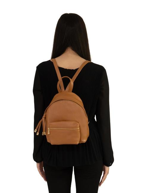 VANESSA Dollar-Rucksack aus Leder dunkles Leder - Damentaschen