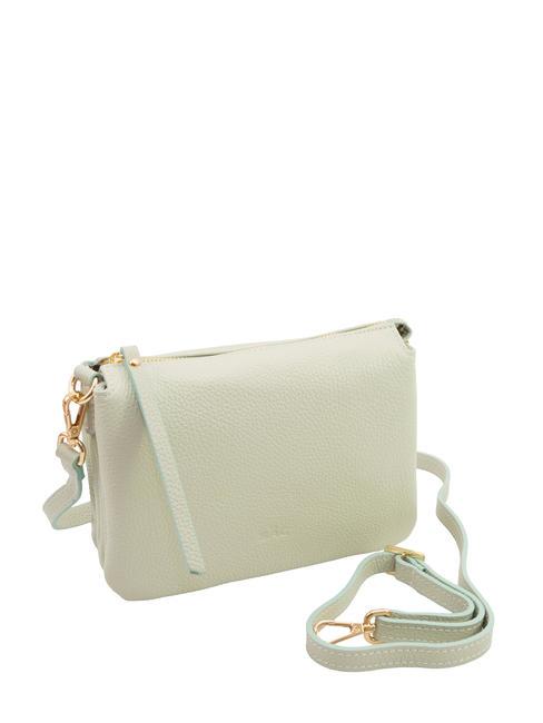 SIMONA Umhängetasche aus Tris-Dollar-Leder arktisches Blaugrün - Damentaschen