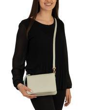 LESAC SIMONA Umhängetasche aus Tris-Dollar-Leder arktisches Blaugrün - Damentaschen - 4