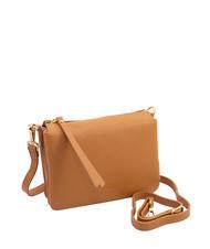 LESAC SIMONA Umhängetasche aus Tris-Dollar-Leder dunkles Leder - Damentaschen - 2