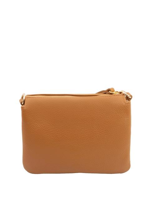 SIMONA Umhängetasche aus Tris-Dollar-Leder dunkles Leder - Damentaschen