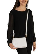 LESAC SIMONA Umhängetasche aus Tris-Dollar-Leder optisches Weiß - Damentaschen - 4