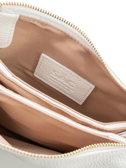 SIMONA Umhängetasche aus Tris-Dollar-Leder optisches Weiß - Damentaschen