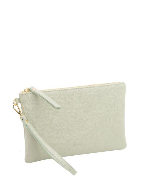 ROBERTA Dollar-Clutch aus Leder arktisches Blaugrün - Damentaschen