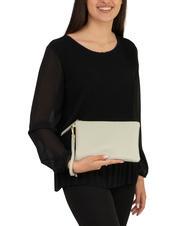 LESAC ROBERTA Dollar-Clutch aus Leder arktisches Blaugrün - Damentaschen - 4