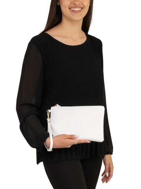 ROBERTA Dollar-Clutch aus Leder optisches Weiß - Damentaschen