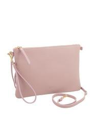 LESAC CLAUDIA Dollar-Clutch aus Leder mit Schultergurt tausendjähriges Rosa - Damentaschen - 2