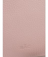 LESAC CLAUDIA Dollar-Clutch aus Leder mit Schultergurt tausendjähriges Rosa - Damentaschen - 6