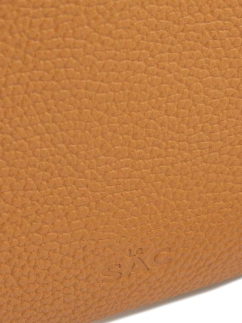 CLAUDIA Dollar-Clutch aus Leder mit Schultergurt dunkles Leder - Damentaschen