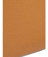 LESAC CLAUDIA Dollar-Clutch aus Leder mit Schultergurt dunkles Leder - Damentaschen - 6