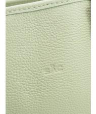 LESAC CHIARA Dollar-Shopper-Tasche aus Leder arktisches Blaugrün - Damentaschen - 5