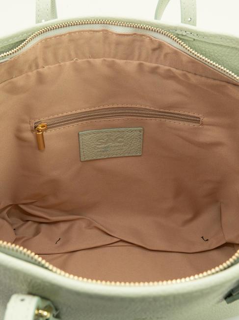 CHIARA Dollar-Shopper-Tasche aus Leder arktisches Blaugrün - Damentaschen