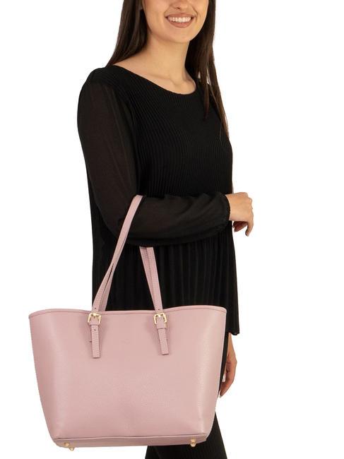 CHIARA Dollar-Shopper-Tasche aus Leder tausendjähriges Rosa - Damentaschen