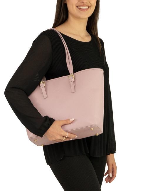 CHIARA Dollar-Shopper-Tasche aus Leder tausendjähriges Rosa - Damentaschen
