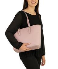 LESAC CHIARA Dollar-Shopper-Tasche aus Leder tausendjähriges Rosa - Damentaschen - 5