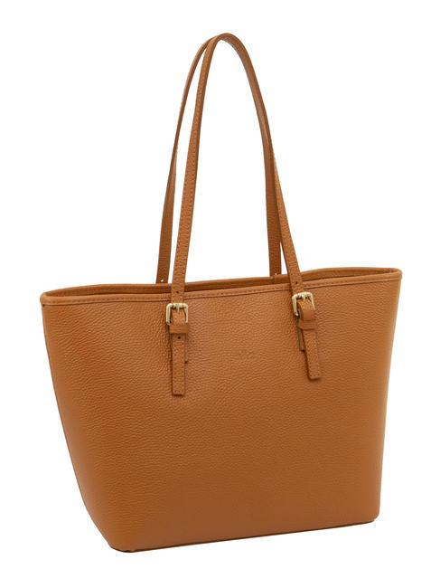 CHIARA Dollar-Shopper-Tasche aus Leder dunkles Leder - Damentaschen