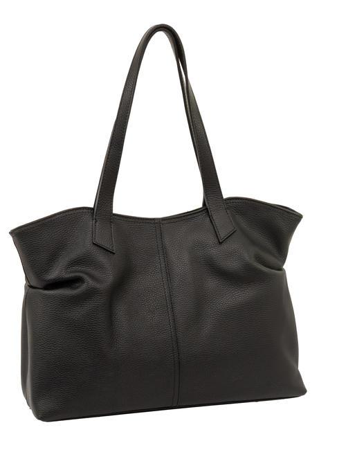 MARTINA Dollar-Shopper-Tasche aus Leder Schwarz - Damentaschen