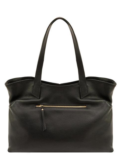 MARTINA Dollar-Shopper-Tasche aus Leder Schwarz - Damentaschen