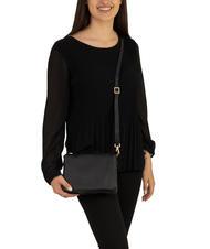 LESAC SIMONA Umhängetasche aus Tris-Dollar-Leder Schwarz - Damentaschen - 4