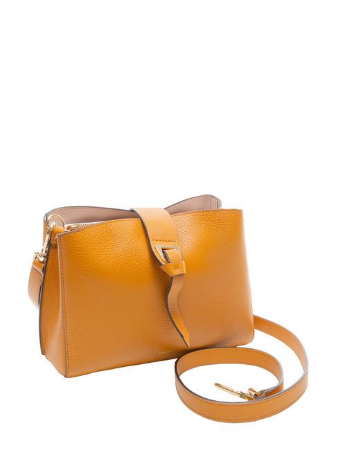 ALBA Umh&auml;ngetasche aus geh&auml;mmertem Leder Paprika - Damentaschen