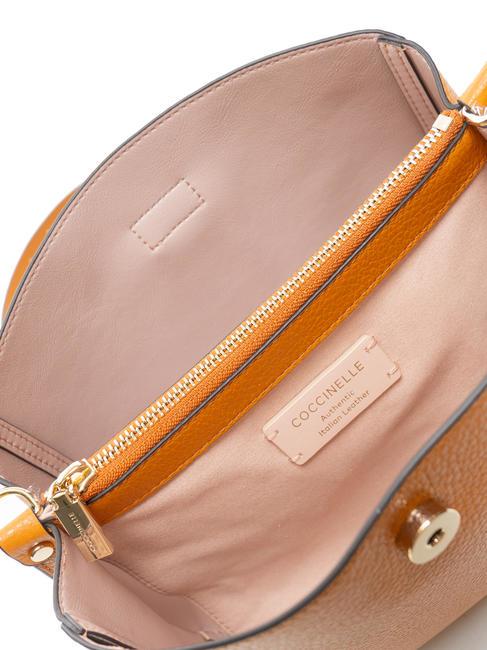 ALBA Umh&auml;ngetasche aus geh&auml;mmertem Leder Paprika - Damentaschen