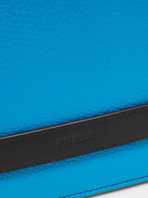 ULISSE Clutch aus robustem Kalbsleder türkis h - Damentaschen