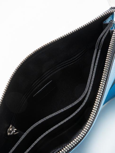 ULISSE Clutch aus robustem Kalbsleder türkis h - Damentaschen