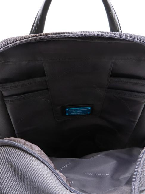 KLOUT Rucksack aus Leder und Stoff, 15,6-Zoll-PC-Halterung grau2 - PC-Rucksäcke