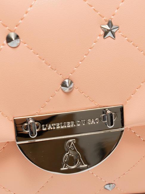 REBECCA Gesteppte Tasche mit Klappe Pfirsich - Damentaschen