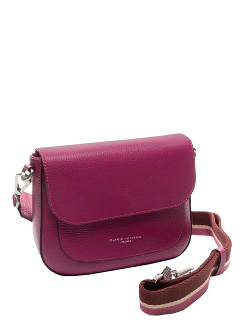 ALLY  Mini-Umh&auml;ngetasche aus Leder hei&szlig;es Rosa - Damentaschen