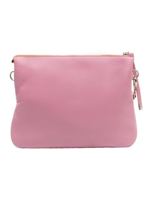 MIA Tasche aus gehämmertem Leder mit Schultergurt Rosa-Natur - Damentaschen