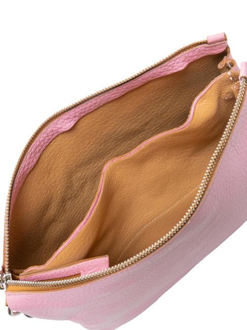 MIA Tasche aus gehämmertem Leder mit Schultergurt Rosa-Natur - Damentaschen