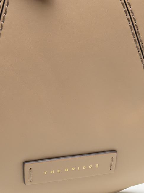 BRIGIDA Umhängetasche aus Leder natürliche Abk. Gold - Damentaschen