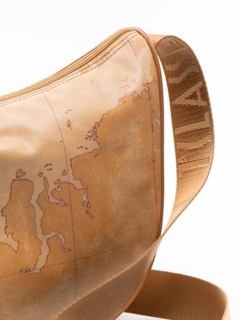 GEO CLASSIC Halbmondförmige Umhängetasche mit mittlerer Schulterhöhe NATÜRLICH - Damentaschen