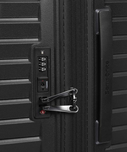 INTUO Extra großer erweiterbarer Trolley SCHWARZ - Harte Trolleys