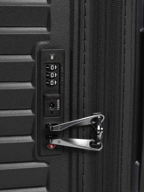 INTUO Mittelgroßer erweiterbarer Trolley SCHWARZ - Harte Trolleys