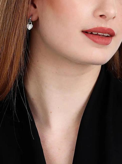 ABBRACCIO Herz-Charm-Ohrringe mit Zirkonen weiß - Ohrringe