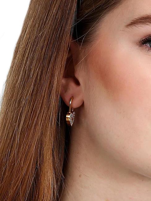 ABBRACCIO Herzohrringe mit Zirkonen Gold - Ohrringe